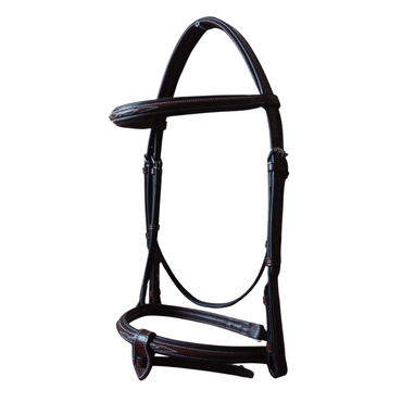Leather Horse Bridle with Nameplate – Padded Cowhide Bridle-103-R Oak Brown - Youshaelia