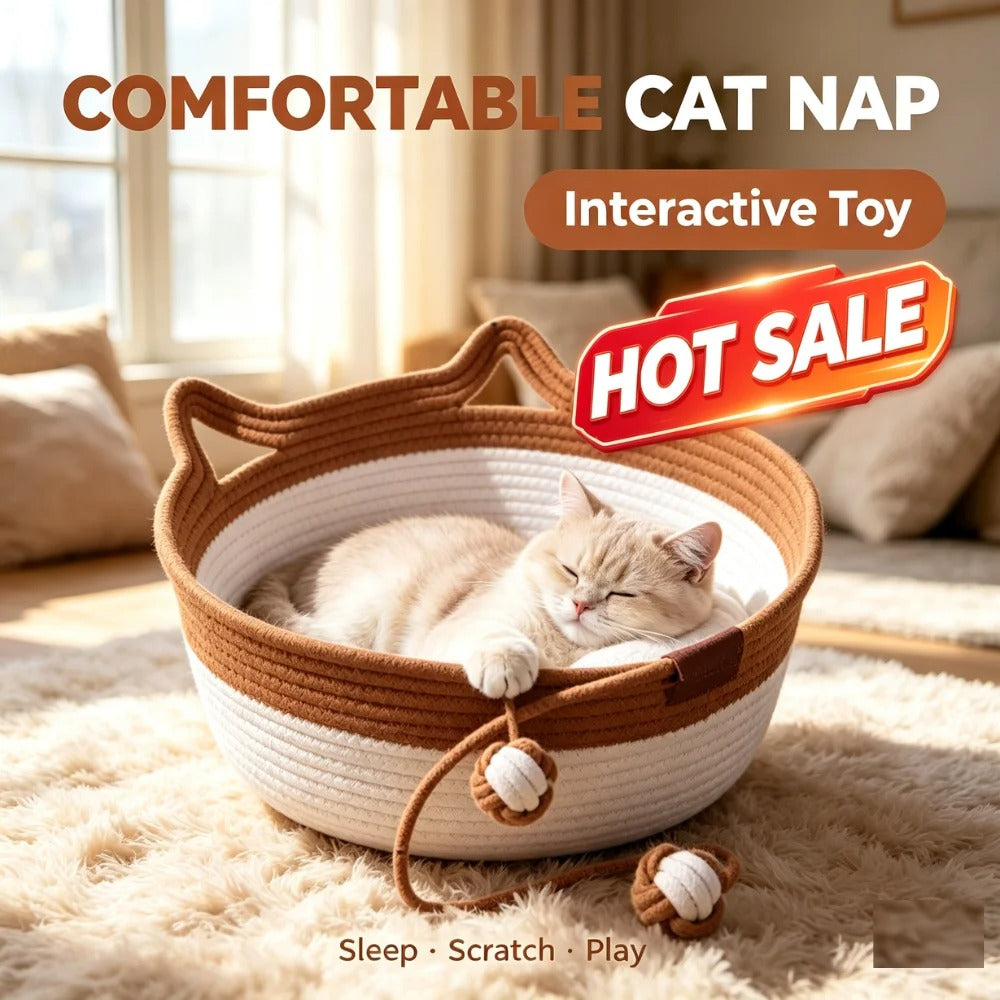 Kattenmand van Katoenen Touw