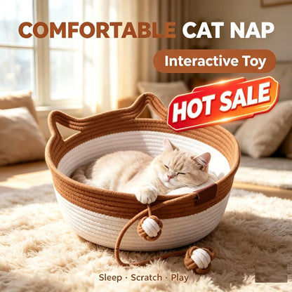 Kattenmand van Katoenen Touw