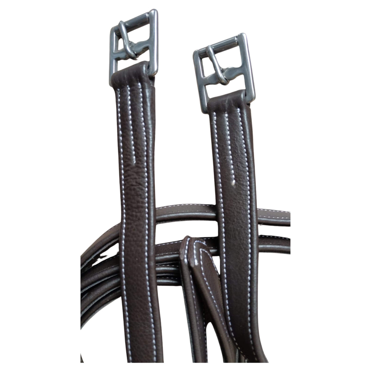 Brown Leather Stirrup Leathers – Adjustable Padded Straps - Youshaelia