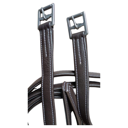 Brown Leather Stirrup Leathers – Adjustable Padded Straps - Youshaelia
