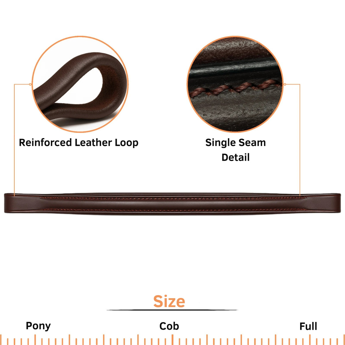 Premium Full-Grain Leather Browband Handmade. - Youshaelia