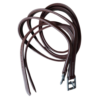 Brown Leather Stirrup Leathers – Adjustable Padded Straps - Youshaelia
