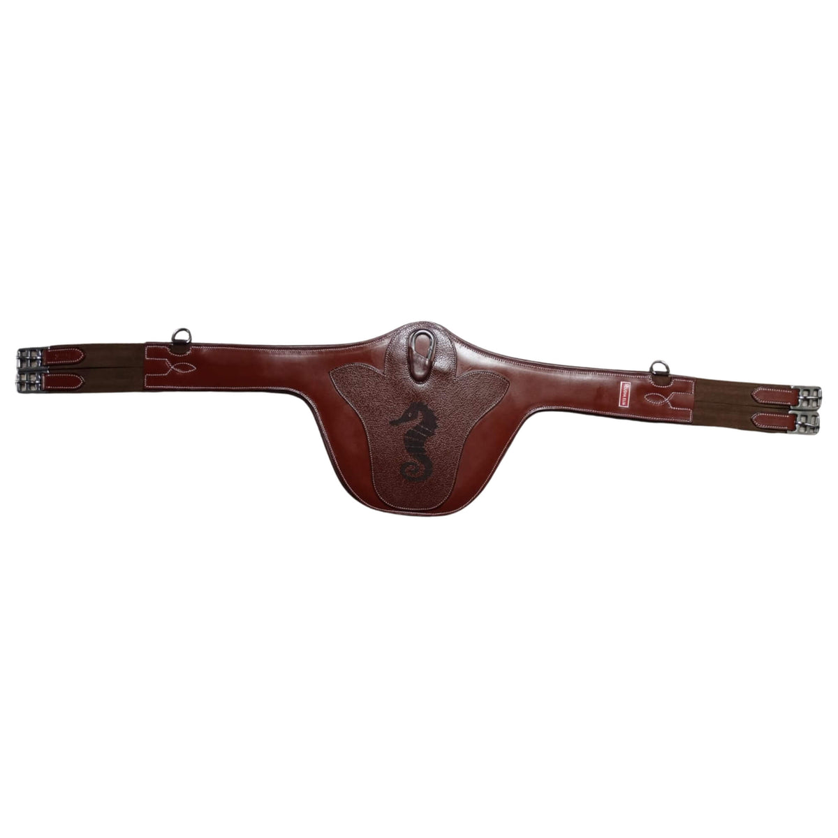 Brown Anatomical Leather Horse Girth – Padded Comfort Cinch - Youshaelia