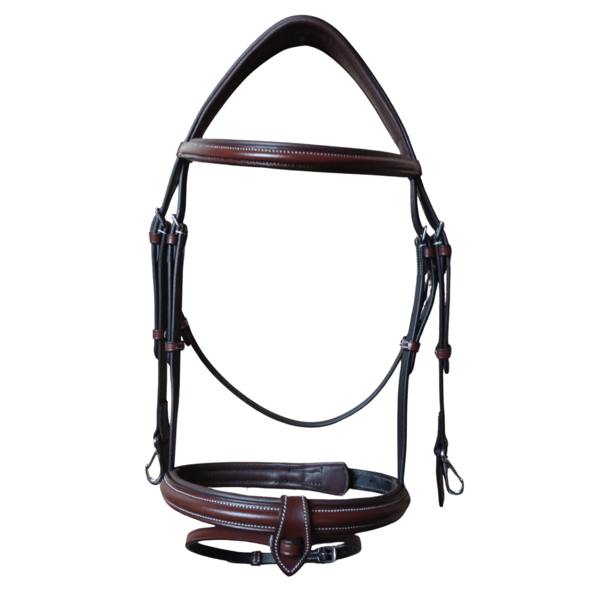 Premium Brown Leather Horse Bridle – Padded Comfort - BH-35 Oak Brown - Youshaelia