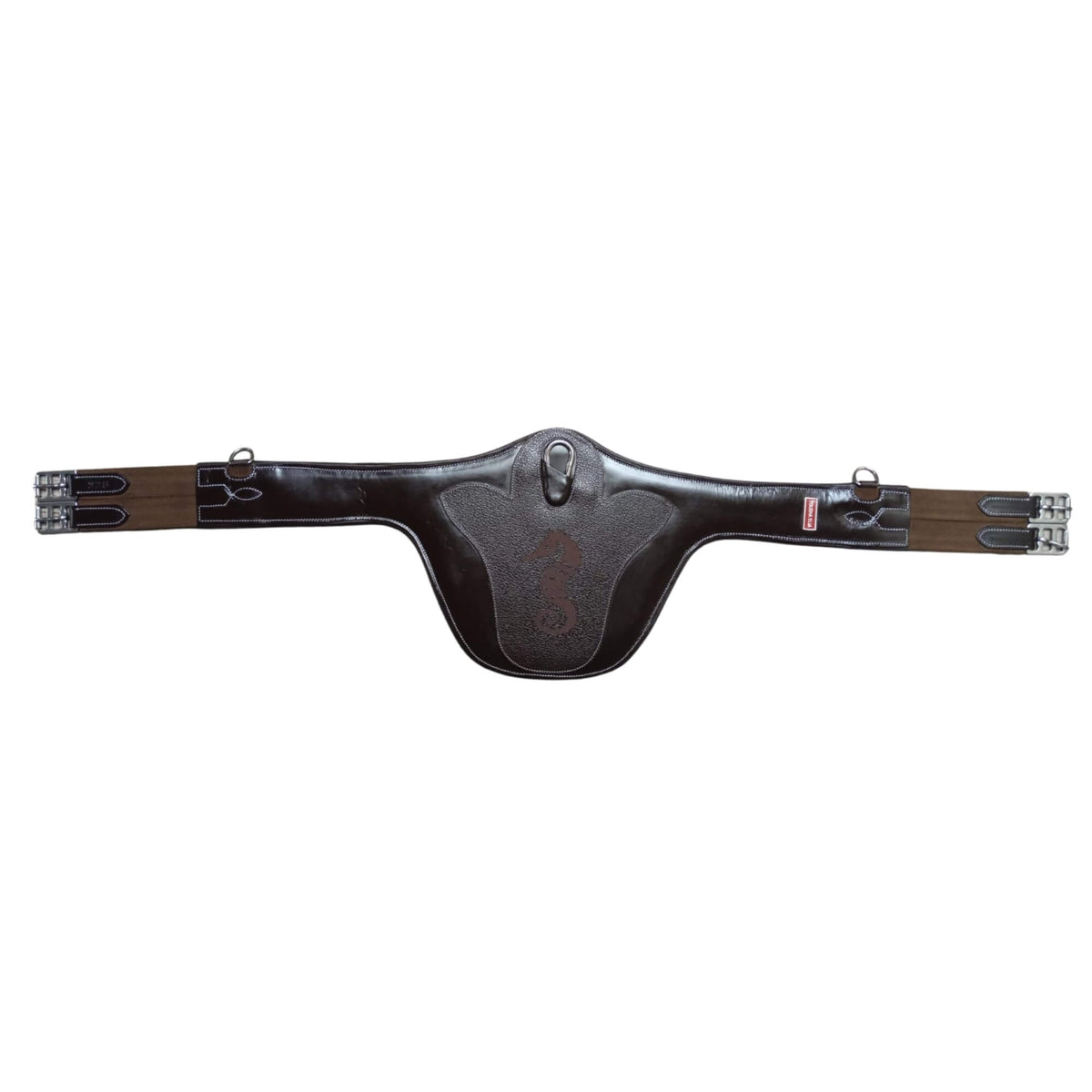 Brown Anatomical Leather Horse Girth – Padded Comfort Cinch - Youshaelia