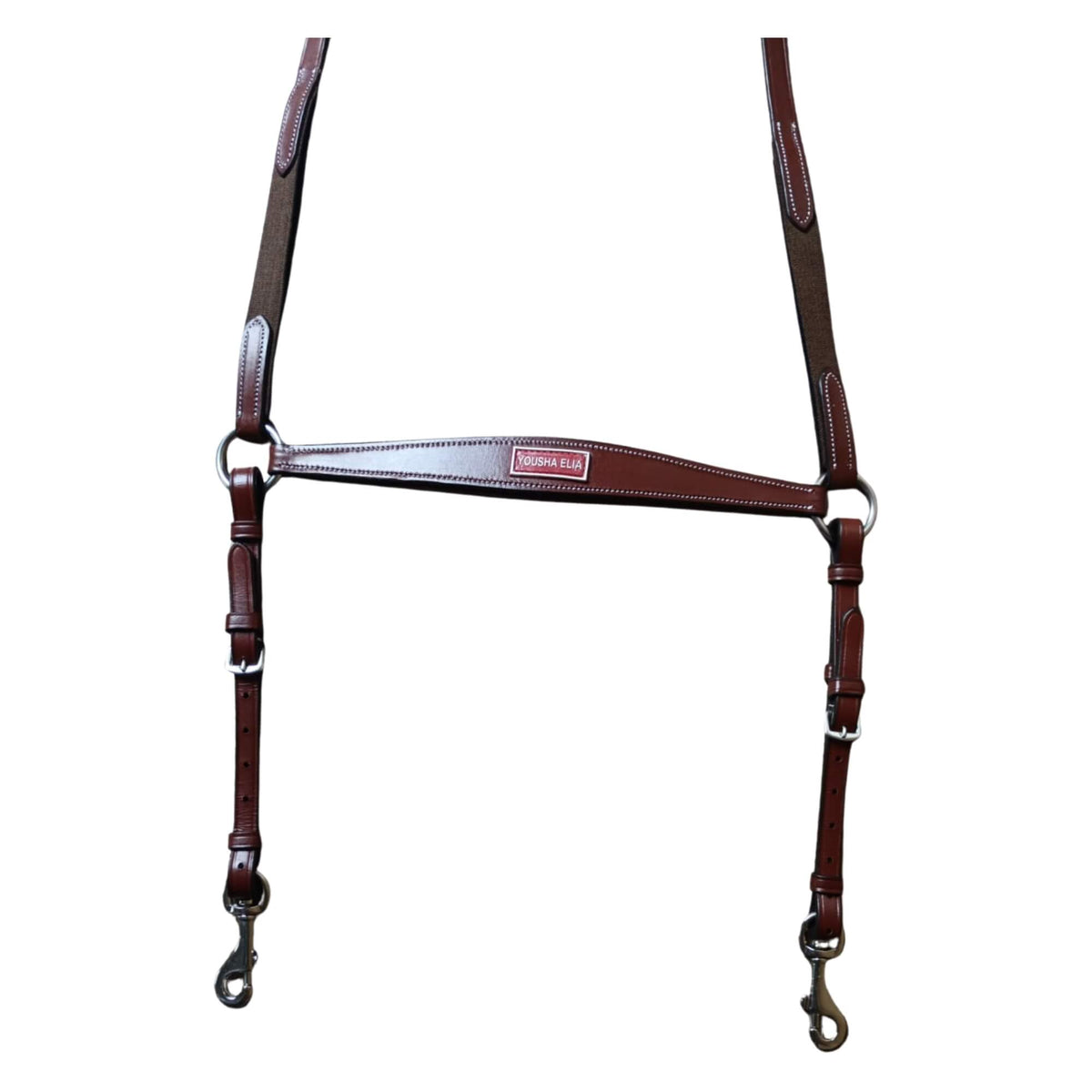 Leather Horse Breastplate with Snap Hooks – Durable & Padded - Youshaelia