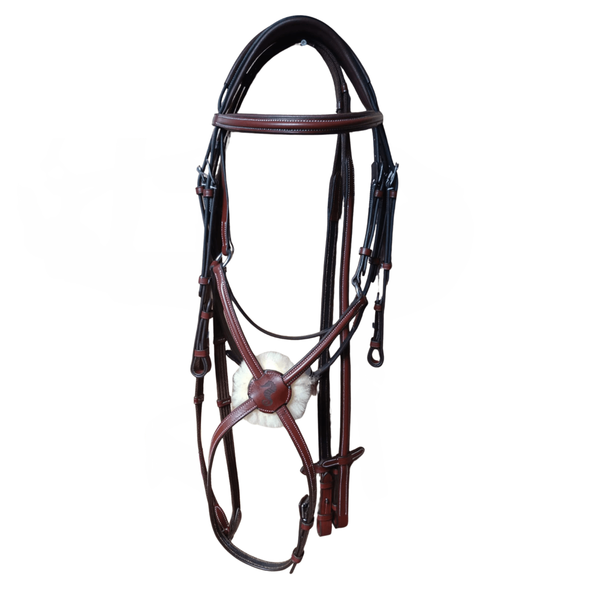 Brown Anatomical Horse Bridle with Breastplate – Leather Set - BH3 Oak Brown - Youshaelia
