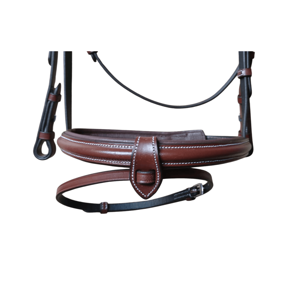 Brown Leather Horse Bridle with Reins – Padded Comfort Fit - BH-01 Oak Brown - Youshaelia