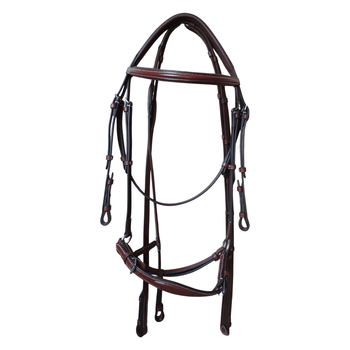 Brown Leather Horse Bridle – Adjustable Padded Fit - BH-04 Oak Brown - Youshaelia