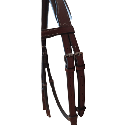 Brown Leather Horse Bridle – Adjustable Padded Fit - BH-04 Oak Brown - Youshaelia