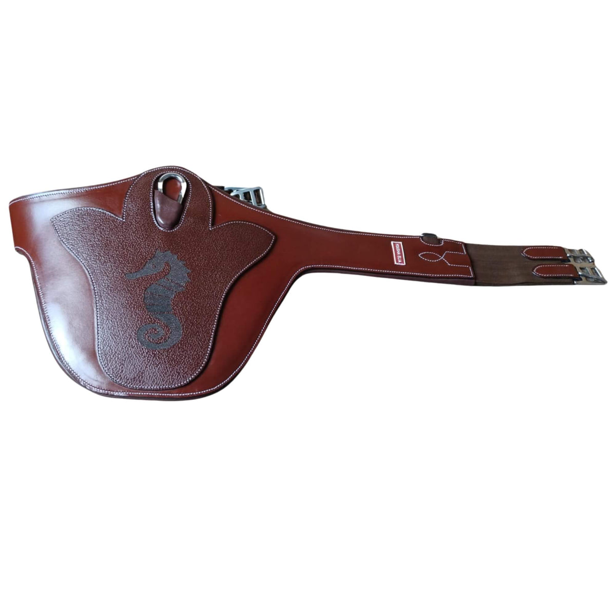 Brown Anatomical Leather Horse Girth – Padded Comfort Cinch - Youshaelia