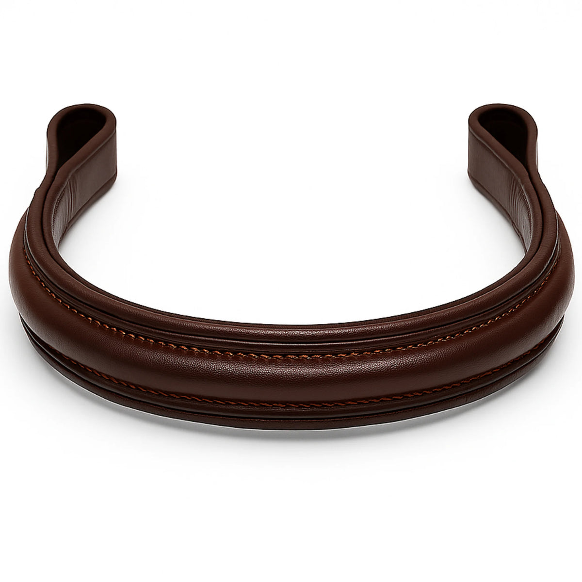 Brown leather headband browband