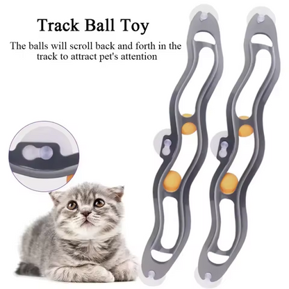 Kattenspeeltje met zuignap en speelbaan