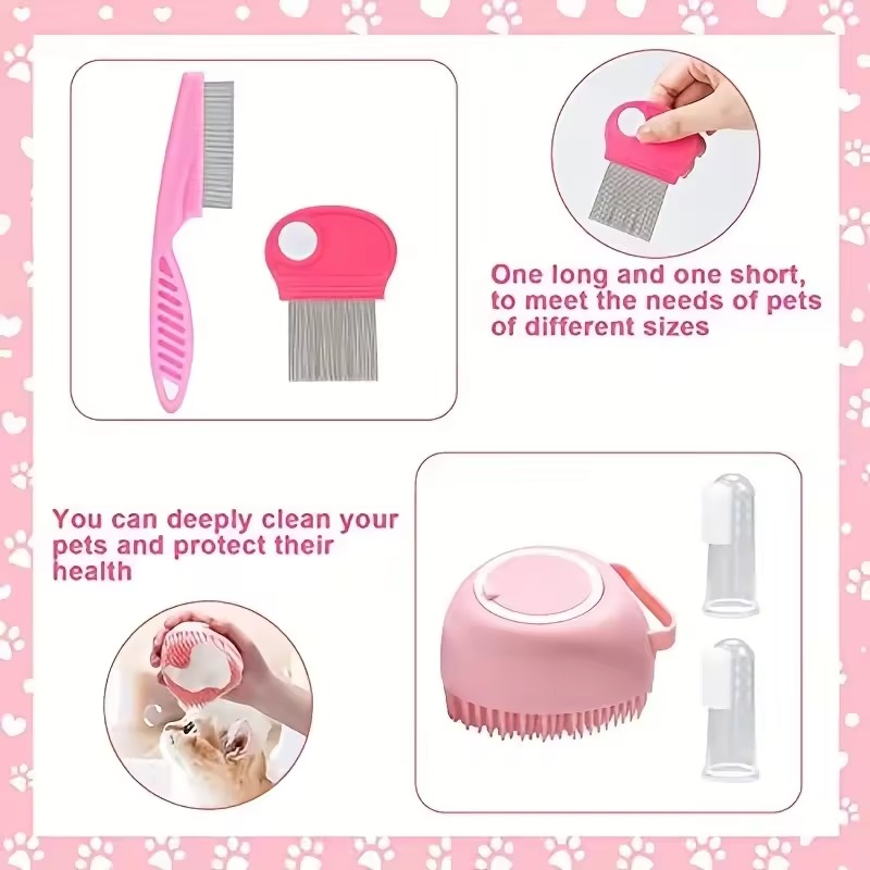 Pflegeset für Haustiere – 8-teiliges Grooming-Set