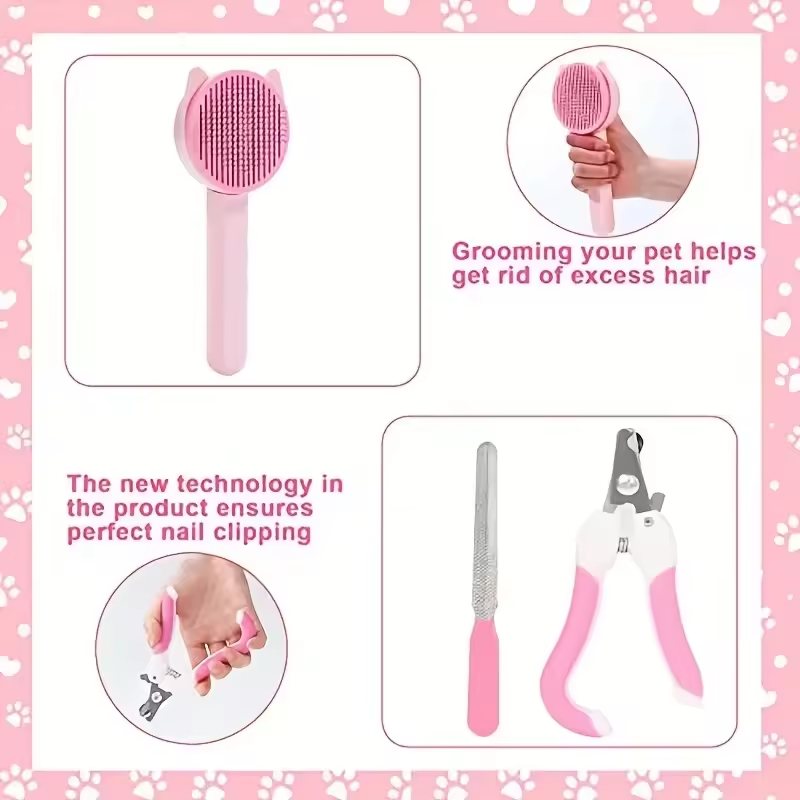 Pflegeset für Haustiere – 8-teiliges Grooming-Set
