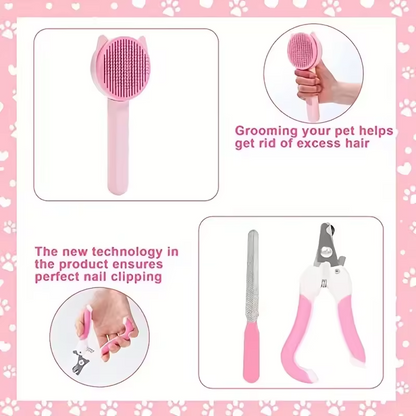 Pflegeset für Haustiere – 8-teiliges Grooming-Set