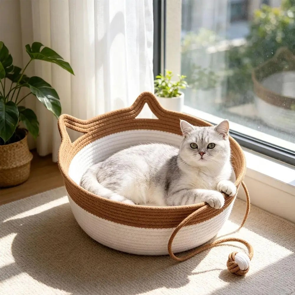 Kattenmand van Katoenen Touw