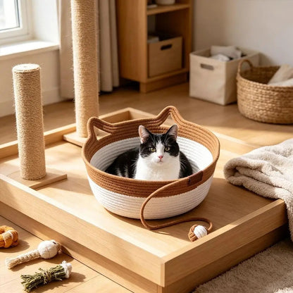 Kattenmand van Katoenen Touw