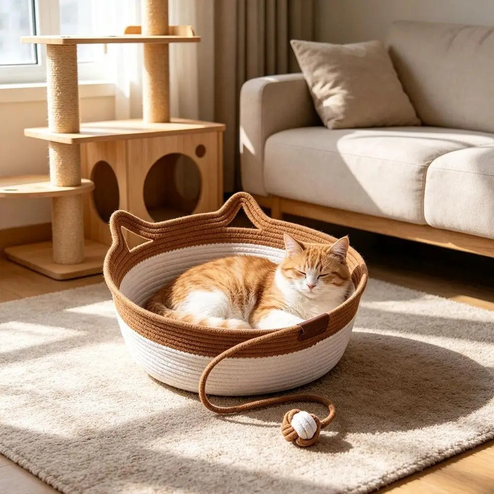 Kattenmand van Katoenen Touw